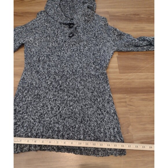 Rue 21 Women's Hooded Sweater Wool Cotton Hoodie Grey Black Size XL Extra Large - Picture 12 of 12